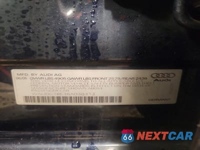 Zdjęcie 12 z 12 samochodu: 2006 AUDI A4 3.2 QUATTRO VIN:WAUDG78E36A038313 - miniatura