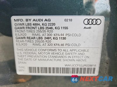 Zdjęcie 13 z 13 samochodu: 2018 AUDI Q3 PREMIUM PLUS VIN:WA1JCCFS2JR028816 - miniatura