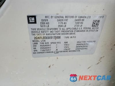 Zdjęcie 13 z 13 samochodu: 2014 CHEVROLET EQUINOX LS VIN:2GNFLEEK9E6175006 - miniatura