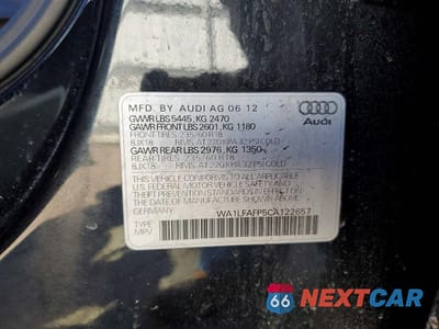 Zdjęcie 12 z 12 samochodu: 2012 AUDI Q5 PREMIUM PLUS VIN:WA1LFAFP5CA122657 - miniatura