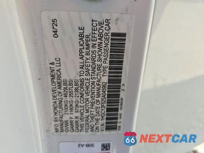 Zdjęcie 12 z 12 samochodu: 2025 HONDA ACCORD HYBRID SPORT VIN:1HGCY2F52SA045962 - miniatura