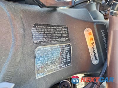 Zdjęcie 9 z 9 samochodu: 2008 KAWASAKI ZX1000 E VIN:JKAZXCE128A008087 - miniatura