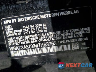 Zdjęcie 12 z 12 samochodu: 2021 BMW 228XI VIN:WBA73AK0XM7H63763 - miniatura