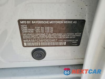 Zdjęcie 12 z 12 samochodu: 2015 BMW 535 I VIN:WBA5B1C56FD920467 - miniatura