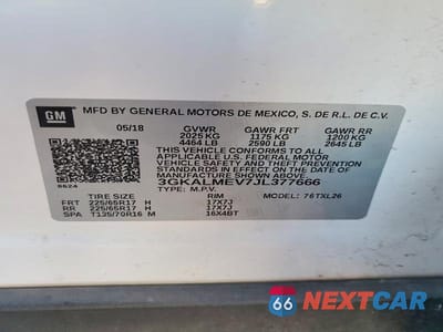 Zdjęcie 13 z 13 samochodu: 2018 GMC TERRAIN SLE VIN:3GKALMEV7JL377666 - miniatura