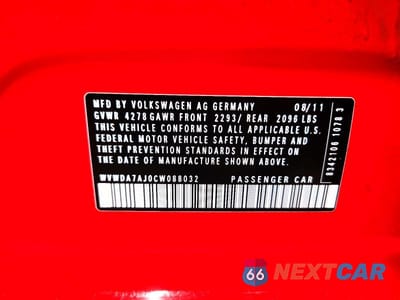 Zdjęcie 12 z 12 samochodu: 2012 VOLKSWAGEN GOLF VIN:WVWDA7AJ0CW088032 - miniatura
