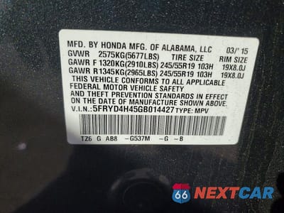 Zdjęcie 12 z 12 samochodu: 2016 ACURA MDX SPORT VIN:5FRYD4H45GB014427 - miniatura