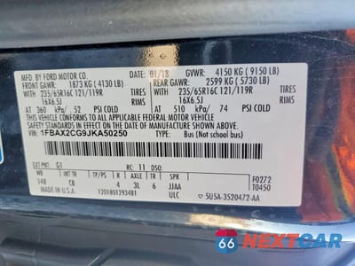 Zdjęcie 13 z 14 samochodu: 2018 FORD TRANSIT T-350 VIN:1FBAX2CG9JKA50250 - miniatura