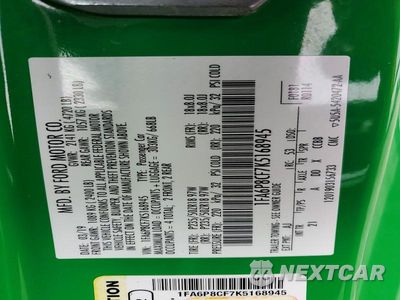Zdjęcie 13 z 13 samochodu: 2019 FORD MUSTANG GT VIN:1FA6P8CF7K5168945 - miniatura
