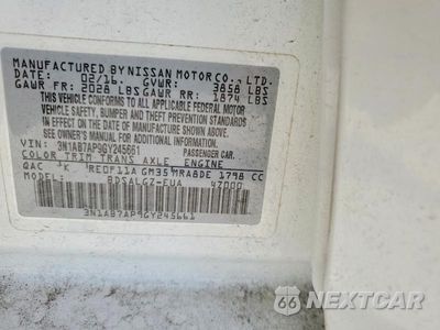 Zdjęcie 12 z 12 samochodu: 2016 NISSAN SENTRA SL VIN:3N1AB7AP9GY245661 - miniatura