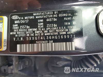 Zdjęcie 12 z 12 samochodu: 2017 KIA OPTIMA LX VIN:5XXGT4L36HG169971 - miniatura