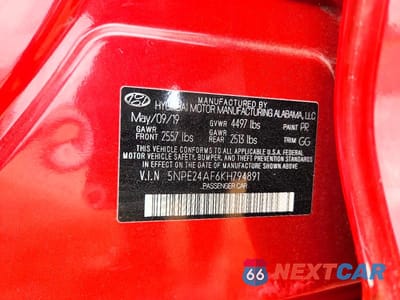 Zdjęcie 12 z 12 samochodu: 2019 HYUNDAI SONATA SE VIN:5NPE24AF6KH794891 - miniatura