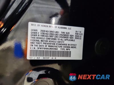 Zdjęcie 13 z 13 samochodu: 2018 HONDA PILOT ELITE VIN:5FNYF6H04JB044563 - miniatura
