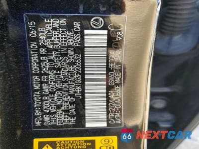 Zdjęcie 12 z 12 samochodu: 2015 LEXUS ES 350 VIN:JTHBK1GG3F2206632 - miniatura