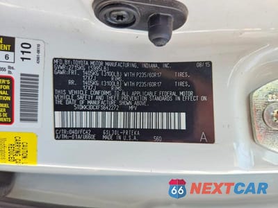 Zdjęcie 13 z 13 samochodu: 2015 TOYOTA SIENNA LE 8-PASSENGER VIN:5TDKK3DCXFS642272 - miniatura