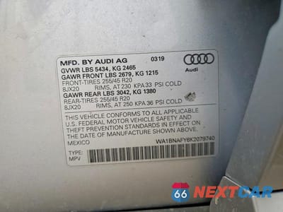 Zdjęcie 12 z 12 samochodu: 2019 AUDI Q5 PREMIUM PLUS VIN:WA1BNAFY6K2079740 - miniatura