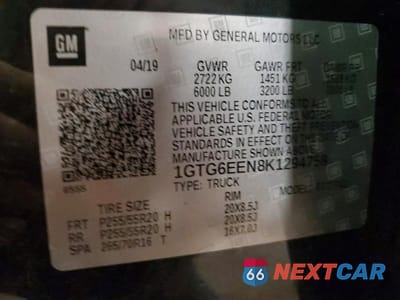 Zdjęcie 12 z 12 samochodu: 2019 GMC CANYON DENALI VIN:1GTG6EEN8K1294758 - miniatura