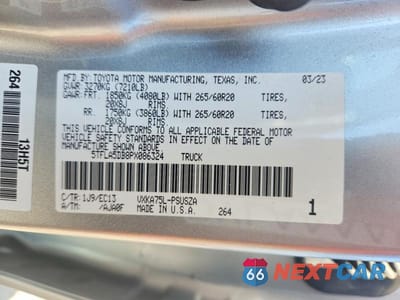 Zdjęcie 12 z 12 samochodu: 2023 TOYOTA TUNDRA SR5 VIN:5TFLA5DB8PX086324 - miniatura
