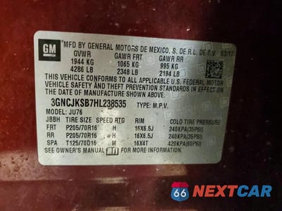 Zdjęcie 14 z 14 samochodu: 2017 CHEVROLET TRAX LS VIN:3GNCJKSB7HL238535 - miniatura