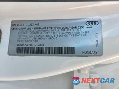 Zdjęcie 12 z 12 samochodu: 2016 AUDI A3 PREMIUM VIN:WAUA7GFF6G1012384 - miniatura