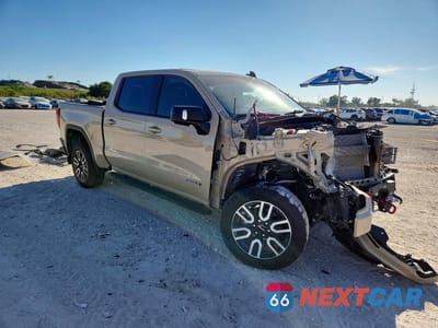 Czwarte zdjęcie samochodu z boku: 2023 GMC SIERRA K1500 AT4 VIN:1GTUUEEL9PZ196855 - miniatura