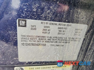 Zdjęcie 12 z 12 samochodu: 2009 CHEVROLET MALIBU 1LT VIN:1G1ZH57B294261150 - miniatura