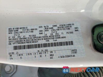 Zdjęcie 13 z 13 samochodu: 2024 FORD F250 SUPER DUTY VIN:1FT7W2BA7REE38321 - miniatura