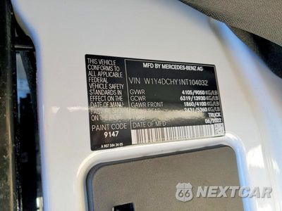 Zdjęcie 14 z 14 samochodu: 2022 MERCEDES-BENZ SPRINTER 2500 VIN:W1Y4DCHY1NT104032 - miniatura