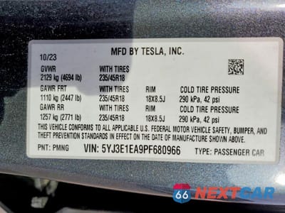 Zdjęcie 12 z 12 samochodu: 2023 TESLA MODEL 3 VIN:5YJ3E1EA9PF680966 - miniatura