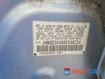 Zdjęcie 12 z 12 samochodu: 2008 HONDA FIT VIN:JHMGD38488S046234 - miniatura