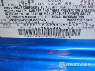 Zdjęcie 14 z 14 samochodu: 2024 NISSAN VERSA S VIN:3N1CN8DV6RL832576 - miniatura