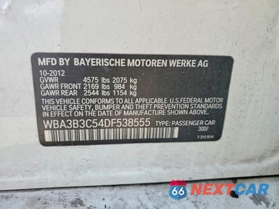 Zdjęcie 12 z 12 samochodu: 2013 BMW 328 XI VIN:WBA3B3C54DF538555 - miniatura