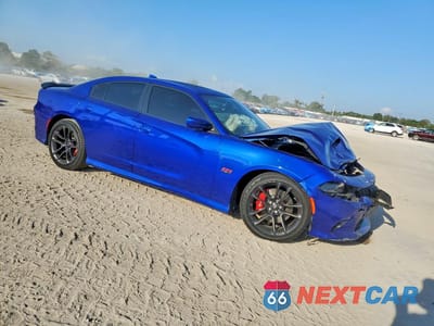 Czwarte zdjęcie samochodu z boku: 2021 DODGE CHARGER SCAT PACK VIN:2C3CDXGJ2MH519503 - miniatura
