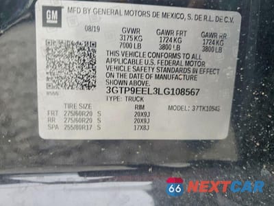 Zdjęcie 13 z 13 samochodu: 2020 GMC SIERRA K1500 AT4 VIN:3GTP9EEL3LG108567 - miniatura