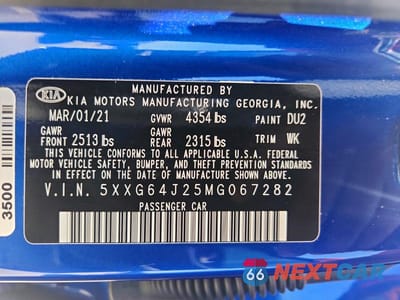Zdjęcie 12 z 12 samochodu: 2021 KIA K5 GT-LINE VIN:5XXG64J25MG067282 - miniatura