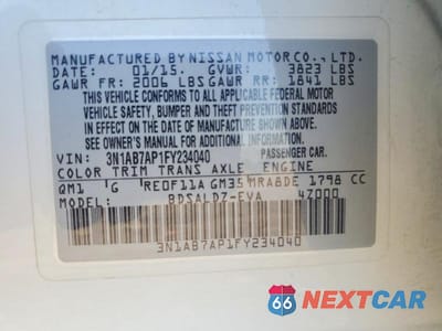 Zdjęcie 12 z 12 samochodu: 2015 NISS SENTRA VIN:3N1AB7AP1FY234040 - miniatura