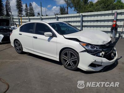 Czwarte zdjęcie samochodu z boku: 2017 HONDA ACCORD SPORT VIN:1HGCR2F52HA129205 - miniatura