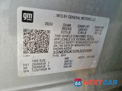 Zdjęcie 13 z 13 samochodu: 2024 CHEVROLET TRAVERSE LT VIN:1GNERGKS2RJ225909 - miniatura