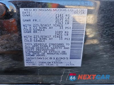 Zdjęcie 14 z 14 samochodu: 2018 NISSAN ROGUE SV VIN:5N1AT2MV3JC816905 - miniatura