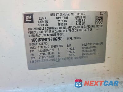 Zdjęcie 13 z 13 samochodu: 2015 CHEVROLET SILVERADO K2500 HEAVY DUTY LT VIN:1GC1KVEG7FF109269 - miniatura