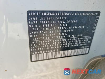 Zdjęcie 13 z 13 samochodu: 2024 VOLKSWAGEN TAOS S VIN:3VV5X7B28RM072522 - miniatura