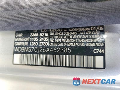 Zdjęcie 13 z 13 samochodu: 2006 MERCEDES-BENZ S VIN:WDBNG70J26A462385 - miniatura