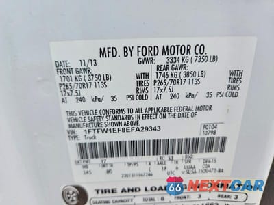 Zdjęcie 12 z 12 samochodu: 2014 FORD F150 SUPERCREW VIN:1FTFW1EF8EFA29343 - miniatura