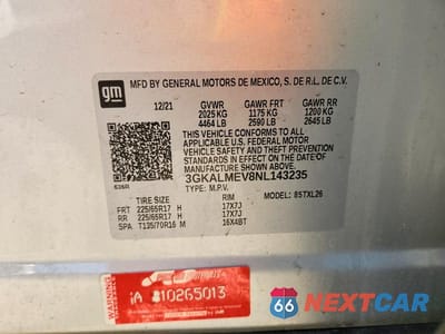 Zdjęcie 13 z 13 samochodu: 2022 GMC TERRAIN SLE VIN:3GKALMEV8NL143235 - miniatura