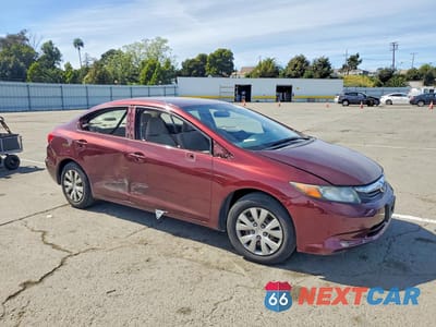 Czwarte zdjęcie samochodu z boku: 2012 HONDA CIVIC LX VIN:19XFB2F59CE365629 - miniatura