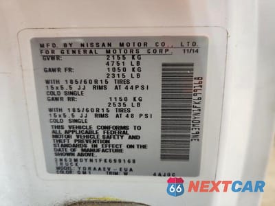 Zdjęcie 13 z 13 samochodu: 2015 CHEVROLET CITY EXPRESS LS VIN:3N63M0YN1FK699168 - miniatura