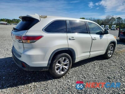 Trzecie zdjęcie samochodu z tyłu: 2014 TOYOTA HIGHLANDER LE PLUS VIN:5TDZKRFH3ES024123 - miniatura