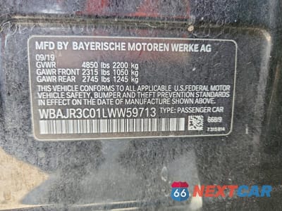 Zdjęcie 12 z 12 samochodu: 2020 BMW 530 I VIN:WBAJR3C01LWW59713 - miniatura