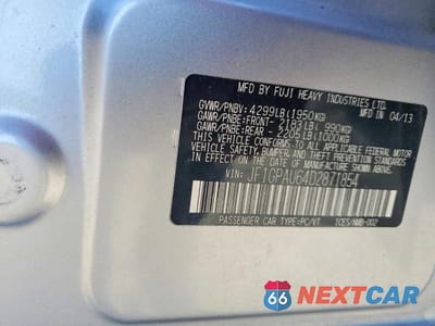 Zdjęcie 13 z 14 samochodu: 2013 SUBARU IMPREZA SPORT LIMITED VIN:JF1GPAU64D2871854 - miniatura