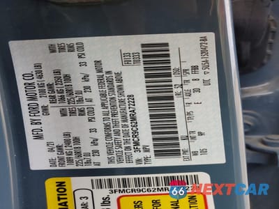 Zdjęcie 13 z 13 samochodu: 2021 FORD BRONCO SPORT OUTER BANKS VIN:3FMCR9C62MRA72228 - miniatura